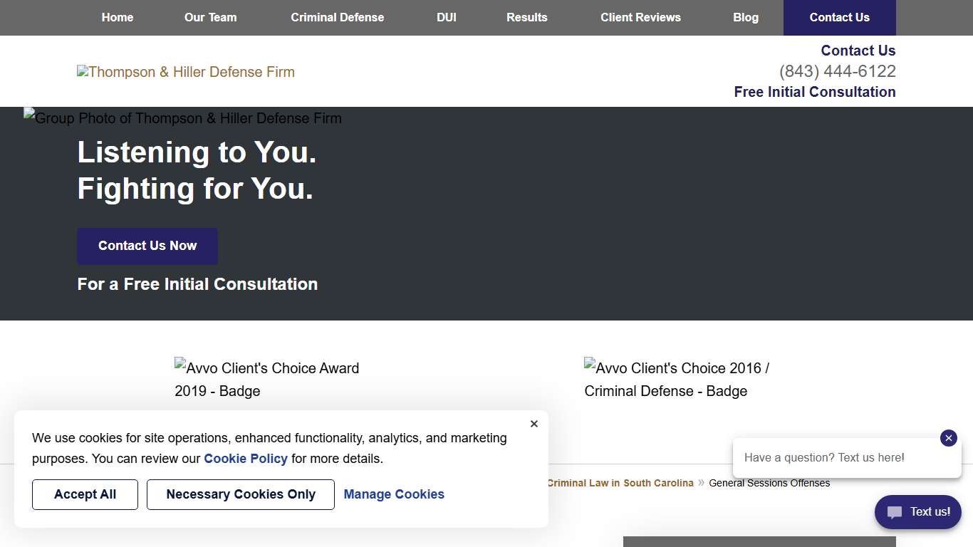 General Sessions Offenses Myrtle Beach Crime Lawyer Thompson & Hiller Defense Firm