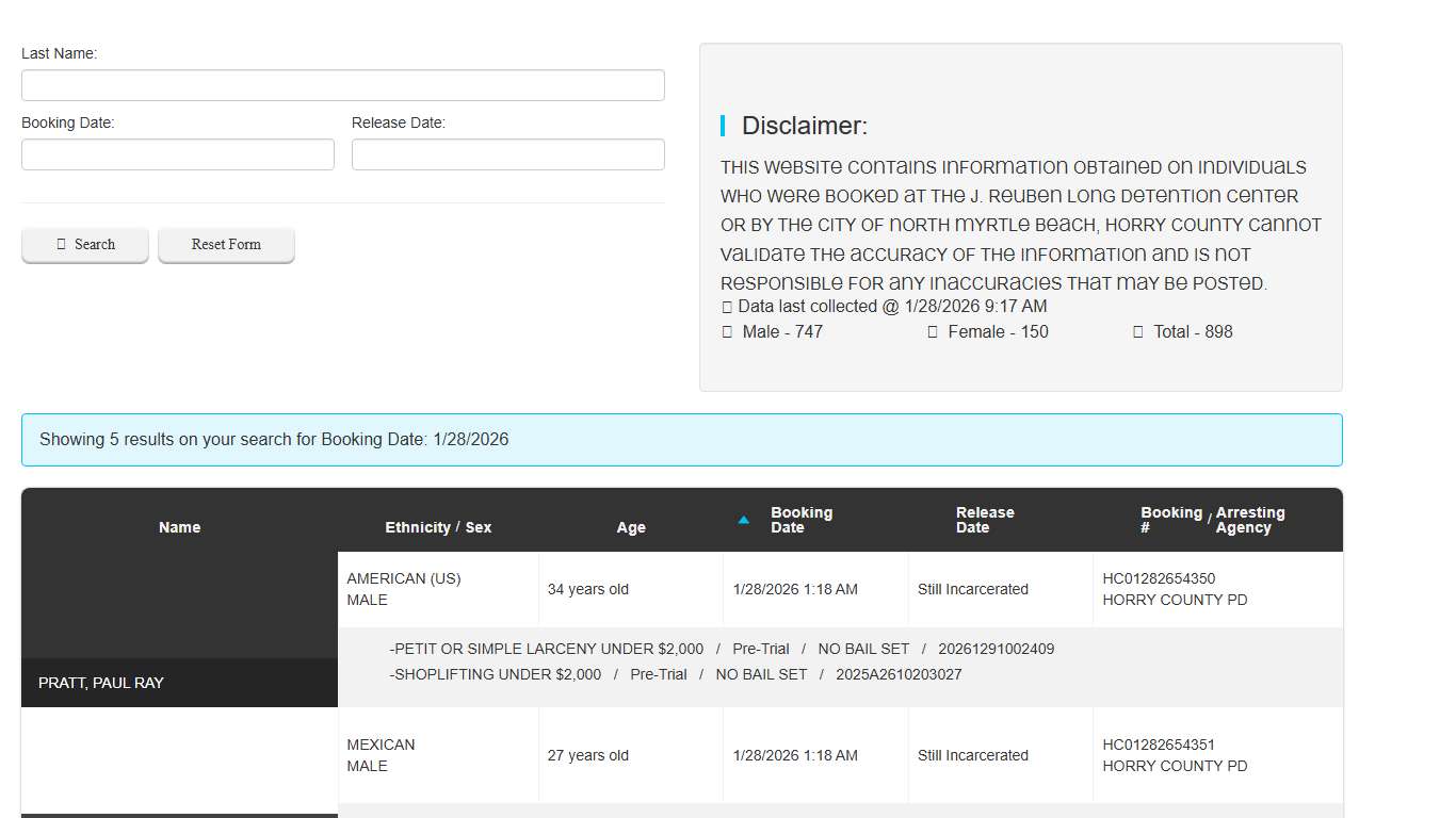 Bookings and Releases